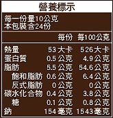 營養標示豆豉醬